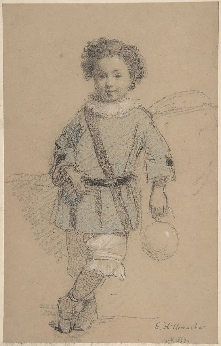 Sketch of a Young Boy — Eugène-Ernest Hillemacher
