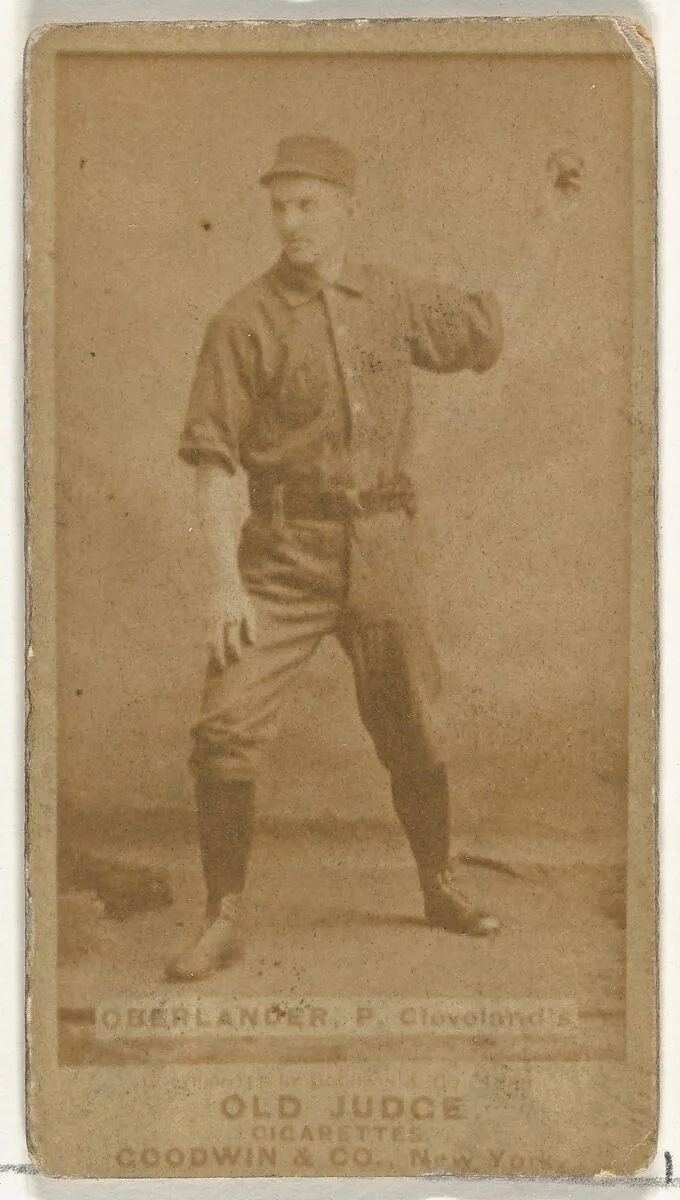 Hartman Louis "Doc" Oberlander, Pitcher, Cleveland, from the Old Judge series (N172) for Old Judge Cigarettes — Goodwin & Company