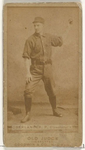 Hartman Louis "Doc" Oberlander, Pitcher, Cleveland, from the Old Judge series (N172) for Old Judge Cigarettes