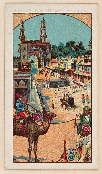 Hyderabad, Brahmans, Camel River, bakery card from the Around the World Series (D92), issued by White Star Bakery — White Star Bakery