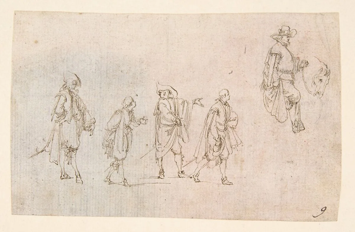 Studies of Cavaliers — Stefano della Bella