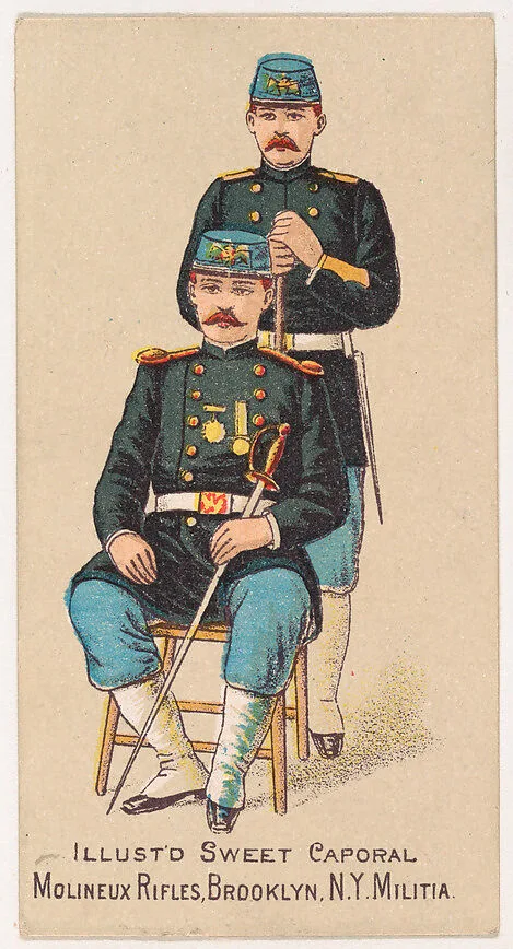 Molineux Rifles, Brooklyn, New York Militia, from the Military Series (N224) issued by Kinney Tobacco Company to promote Sweet Caporal Cigarettes — Kinney Brothers Tobacco Company