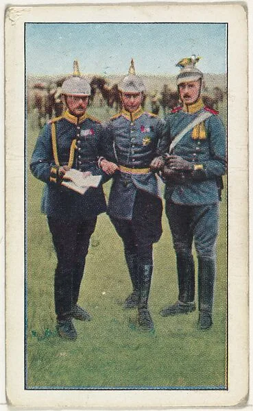 Card No. 93, German Crown Prince and Personal Staff, from the World War I Scenes series (T121) issued by Sweet Caporal Cigarettes — American Tobacco Company|Underwood & Underwood