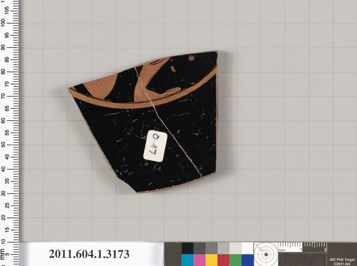 Terracotta fragment of a kylix (drinking cup) — Unknown