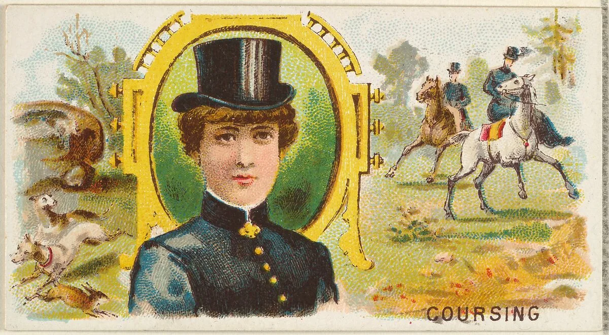 Coursing, from the Games and Sports series (N165) for Old Judge Cigarettes — Goodwin & Company