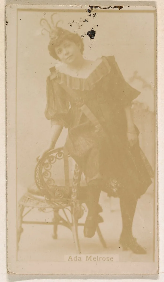 Ada Melrose, from the Actresses series (N245) issued by Kinney Brothers to promote Sweet Caporal Cigarettes — Kinney Brothers Tobacco Company