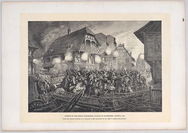 Charge of the Ninth Cuirassiers, Village of Morsbronn, August 6, 1870 — Georges Léon Alfred Perrichon|Georges Massias|Edouard Detaille
