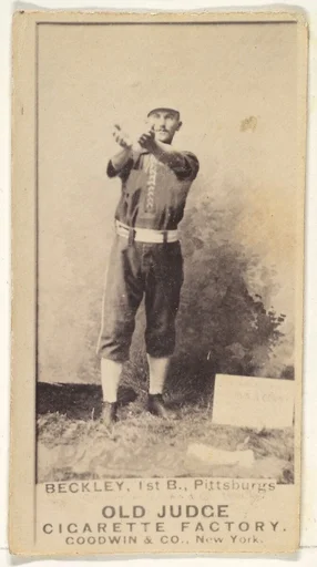 Jacob Peter "Eagle Eye" Beckley, 1st Base, Pittsburgh, from the Old Judge series (N172) for Old Judge Cigarettes