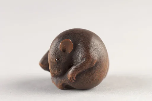 二鼠木彫根付|Netsuke of Two Rats