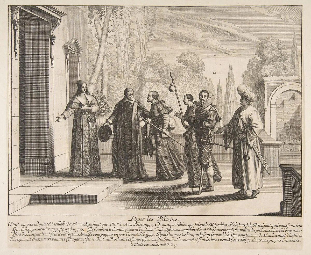 Lodging Pilgrims — Abraham Bosse|Jean I Leblond