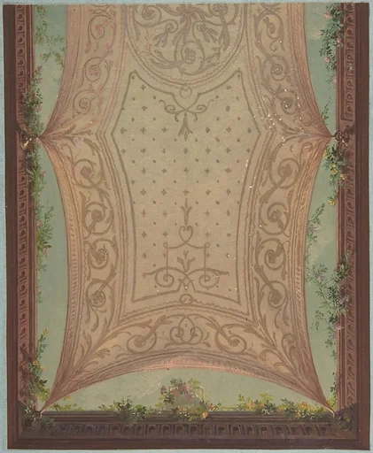 Design for Gallery Ceiling, Hôtel Cottier