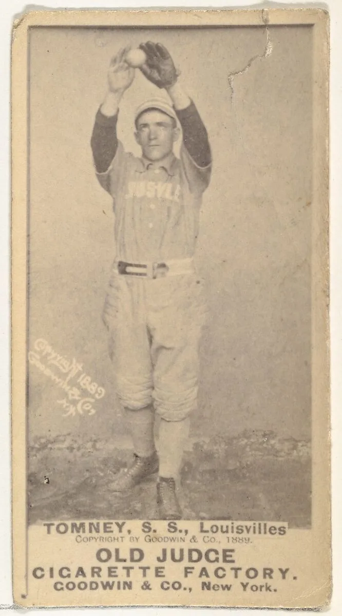 Philip H. "Buster" Tomney, Shortstop, Louisville Colonels, from the Old Judge series (N172) for Old Judge Cigarettes — Goodwin & Company