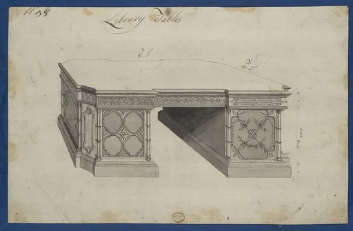 Library Table, from Chippendale Drawings, Vol. II