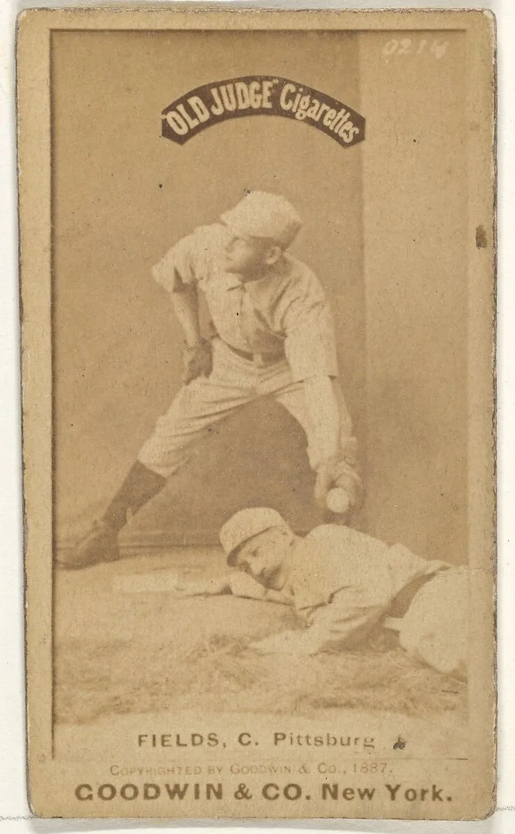 John Joseph "Jocko" Fields, Catcher, Pittsburgh, from the Old Judge series (N172) for Old Judge Cigarettes — Goodwin & Company