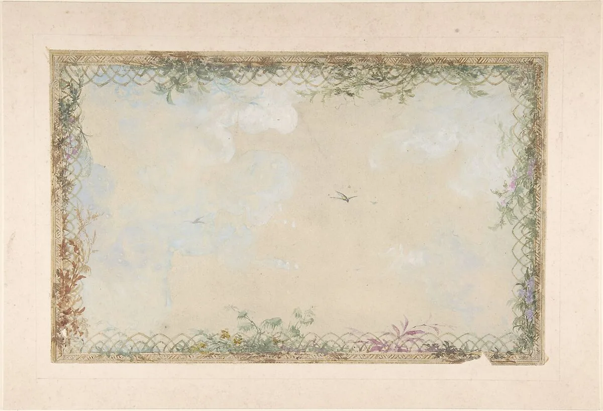 Designs for Ceilings with Clouds and Birds — Charles Monblond