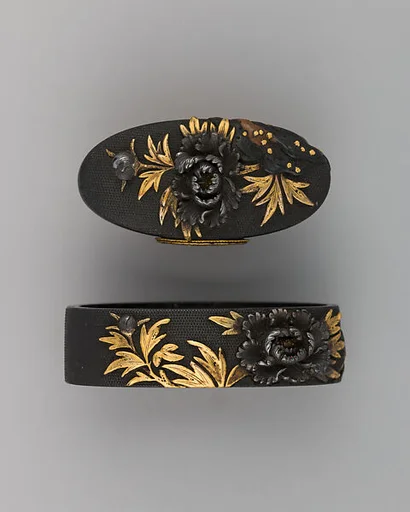 Sword-Hilt Collar and Pommel (Fuchigashira)