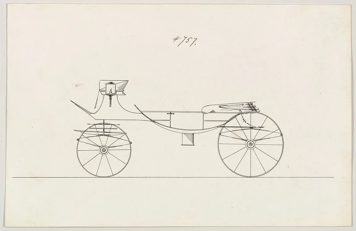 Design for Vis-à-vis/ Barouche, no. 757 — Brewster & Co.