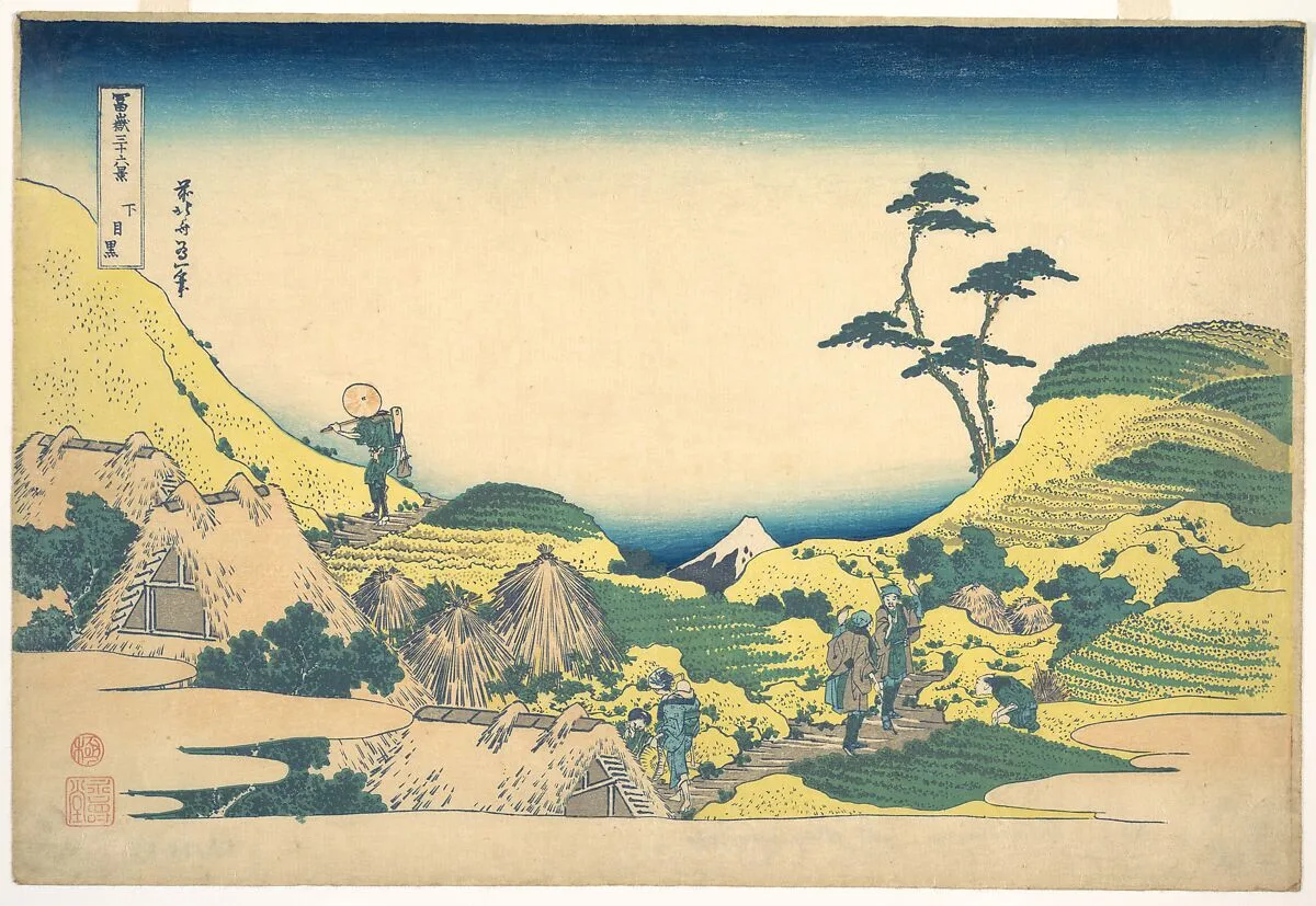 冨嶽三十六景 下目黒|Lower Meguro (Shimo Meguro), from the series Thirty-six Views of Mount Fuji (Fugaku sanjūrokkei) — Katsushika Hokusai