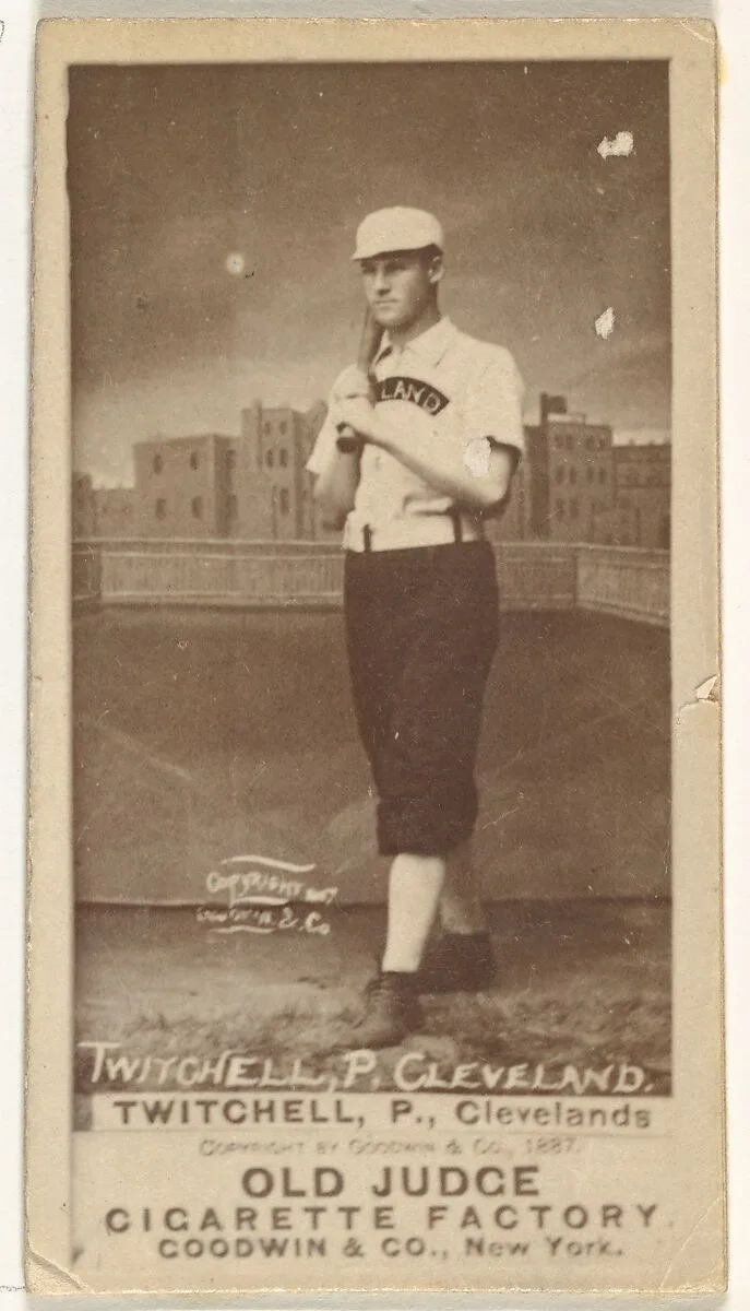 Lawrence Grant "Larry" Twitchell, Pitcher, Cleveland, from the Old Judge series (N172) for Old Judge Cigarettes — Goodwin & Company