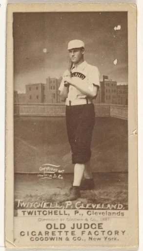 Lawrence Grant "Larry" Twitchell, Pitcher, Cleveland, from the Old Judge series (N172) for Old Judge Cigarettes