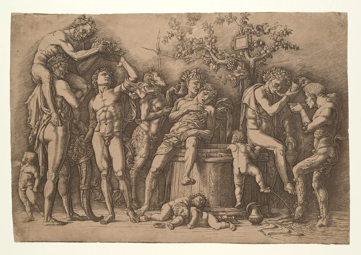 Bacchanal with a Wine Vat — Andrea Mantegna