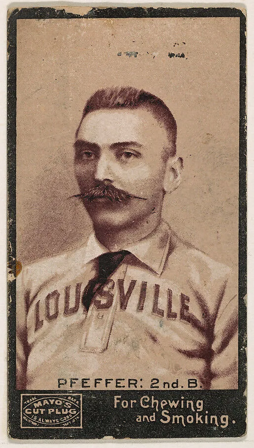 Pfeffer, 2nd Base, Louisville, from Mayo's Cut Plug Baseball series (N300) — P.H. Mayo & Brother, Richmond, Virginia