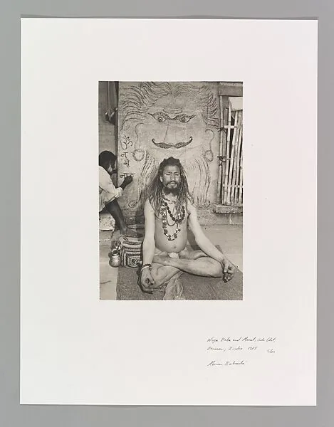 Naga Baba and Mural, Ashi Ghat, Benares, India — Kevin Bubriski