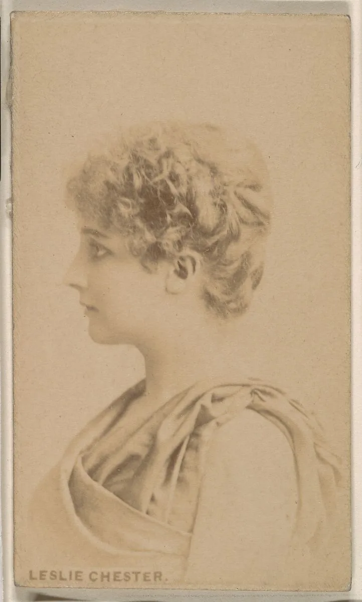 Leslie Chester, from the Actresses series (N246), Type 1, issued by Kinney Brothers to promote Sporting Extra Cigarettes — Kinney Brothers Tobacco Company