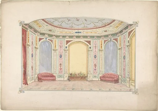 Design for a Room Decorated as an Aviary