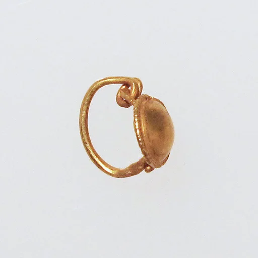 Earring with plain loop and disc