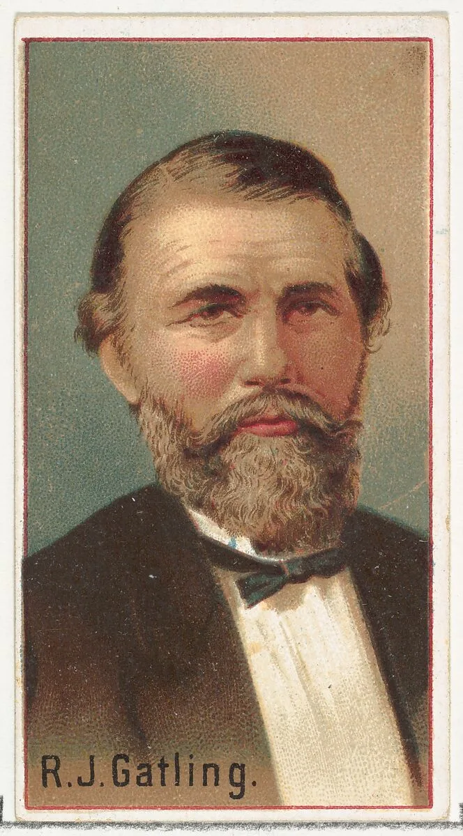 R. J. Gatling, printer's sample for the World's Inventors souvenir album (A25) for Allen & Ginter Cigarettes — Allen & Ginter