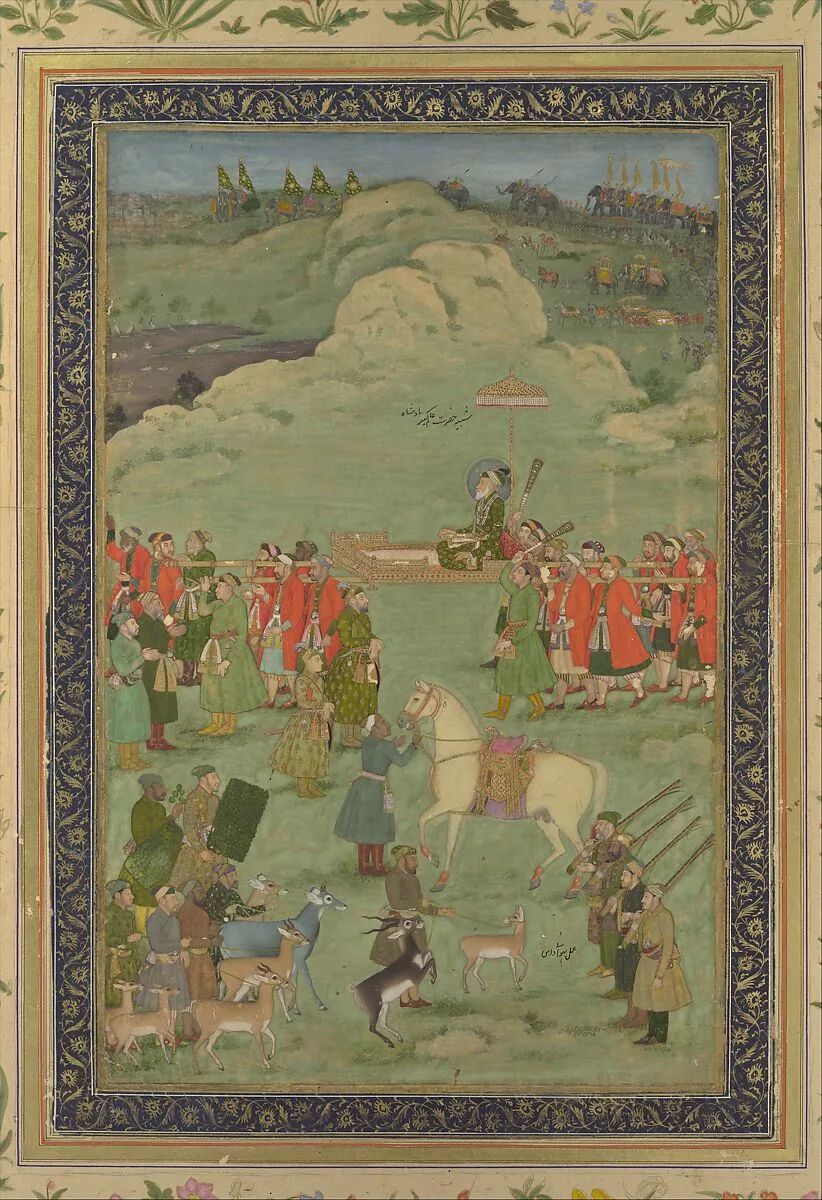 The Emperor Aurangzeb Carried on a Palanquin — Bhavanidas
