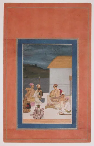 "Prince With his Courtiers and Musicians", Folio from the Davis Album