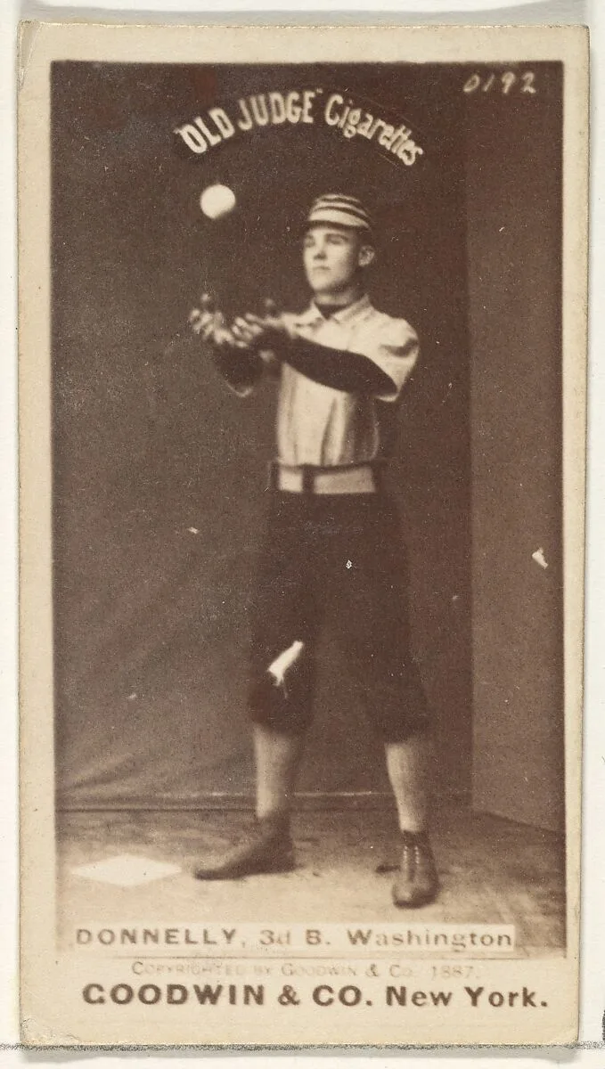 James B. "Jim" Donnelly, 3rd Base, Washington Nationals, from the Old Judge series (N172) for Old Judge Cigarettes — Goodwin & Company