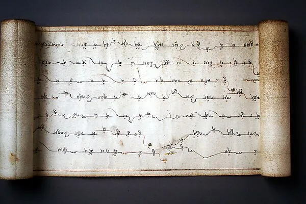 Scroll with Musical Notation — Unknown