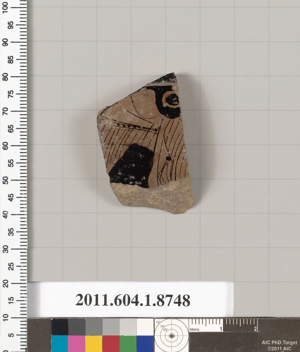 Terracotta fragment of a kylix (drinking cup) — Unknown