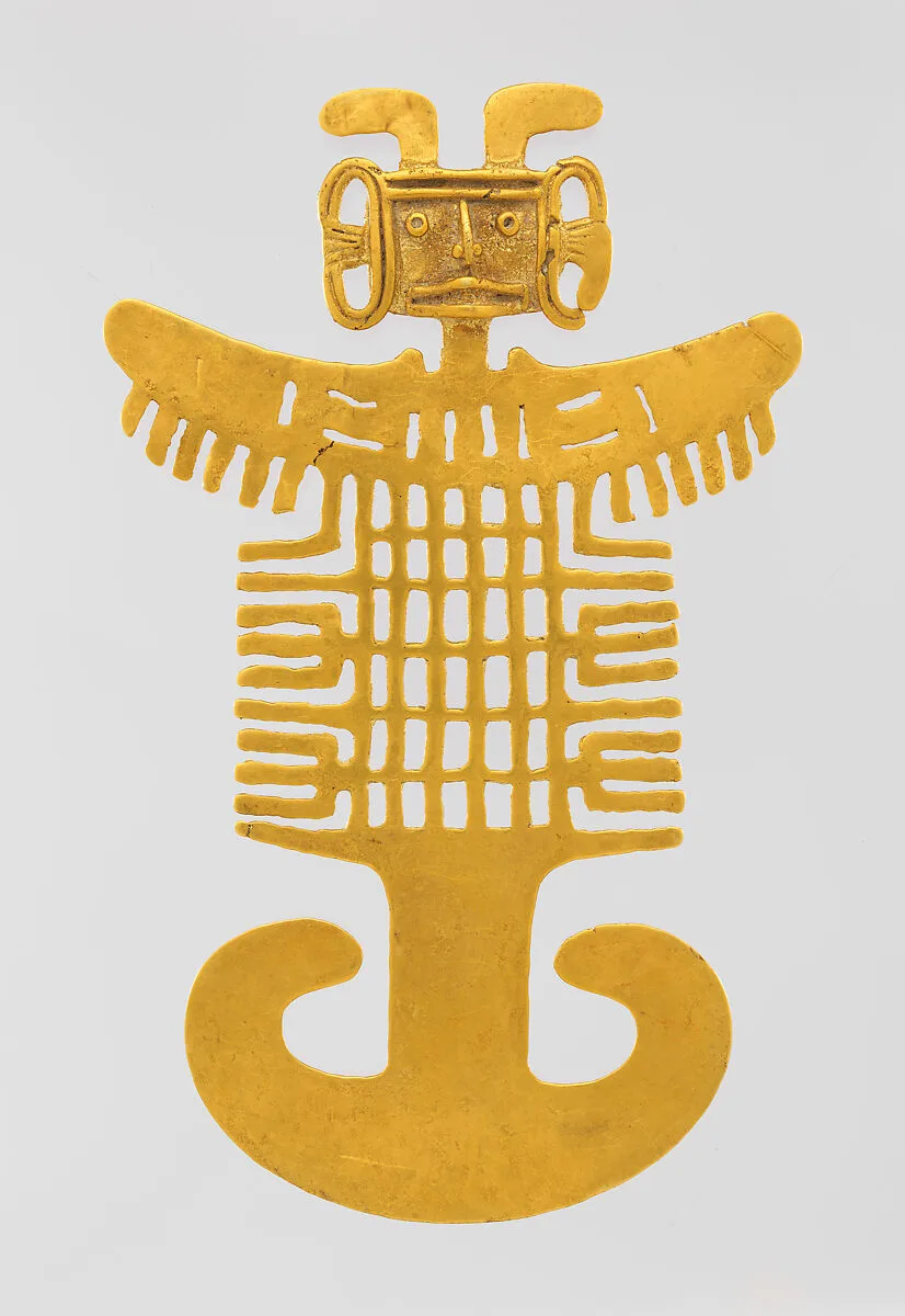 Costumed figure pendant — Unknown