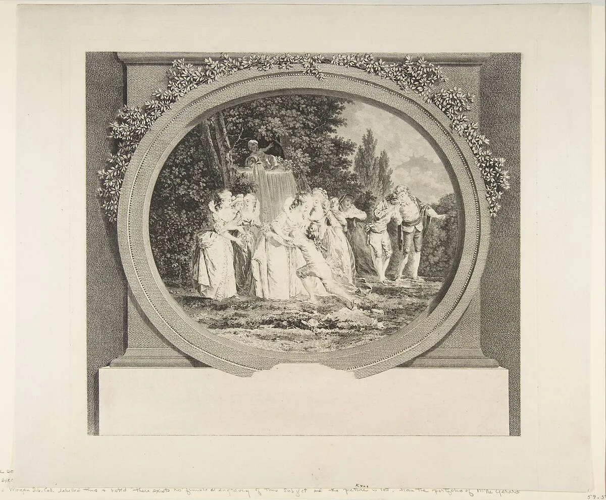 Jeu de Societe dans un Parc — Jean Honoré Fragonard