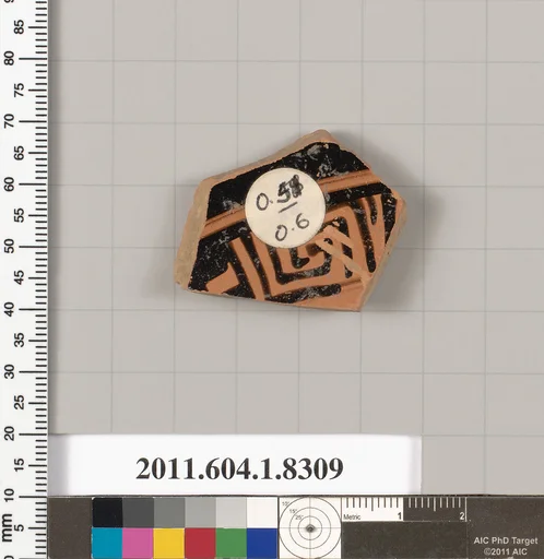 Terracotta fragment of a kylix (drinking cup)
