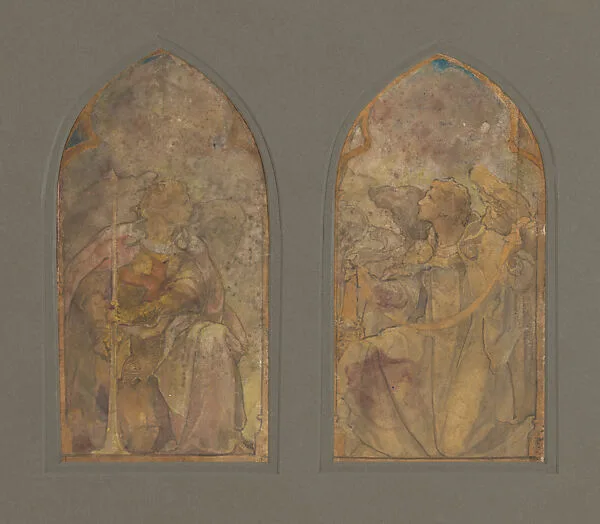 Design for double window — Tiffany Studios|Frederick Wilson