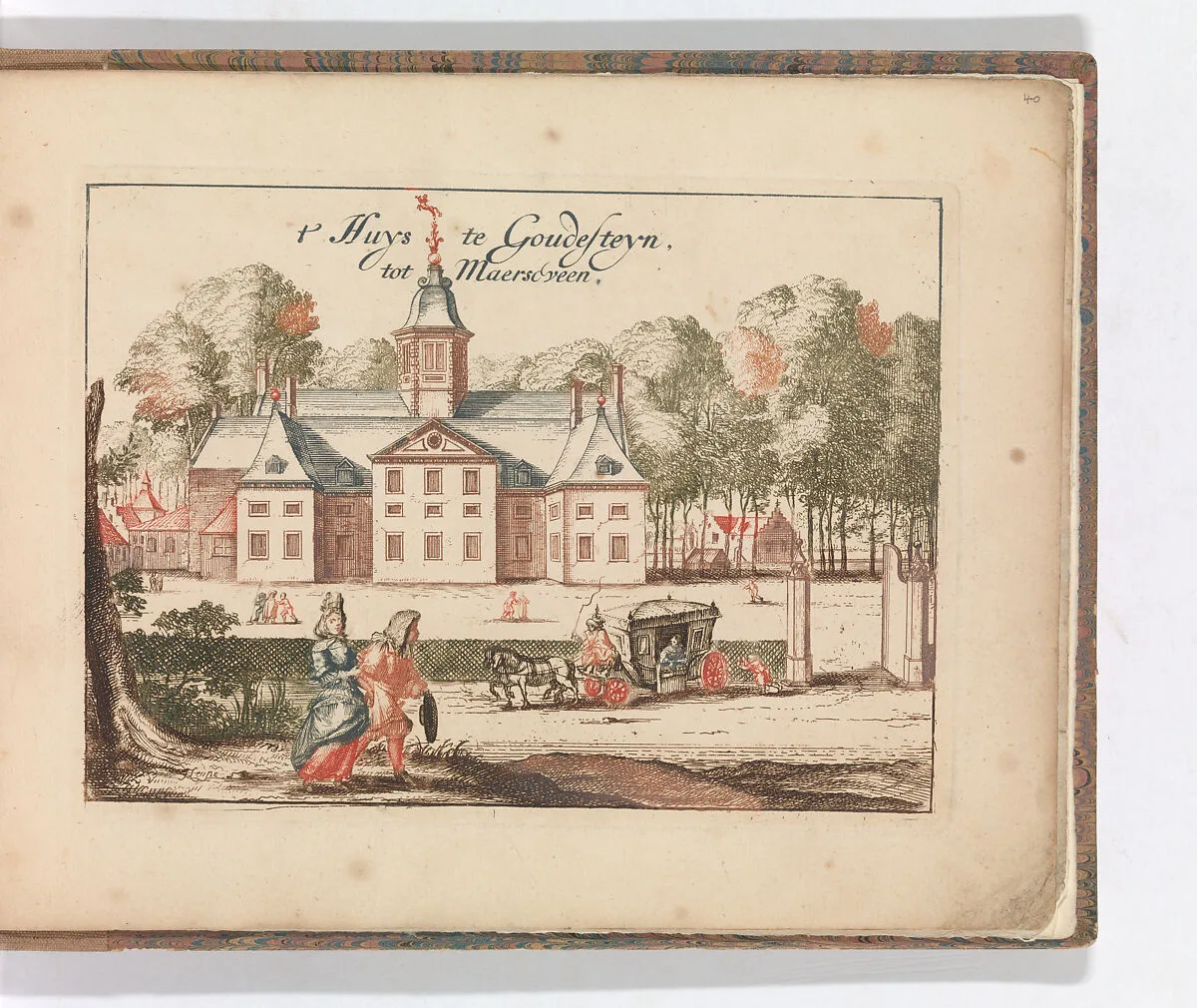 ' 't Huys te Goudesteyn tot Maerseveen' in: Tooneel Der Voornaamste Nederlands Huizen, En Lust Hoven, Naar T Leven Afgebeeld — Carel Allard|Johannes Leupenius
