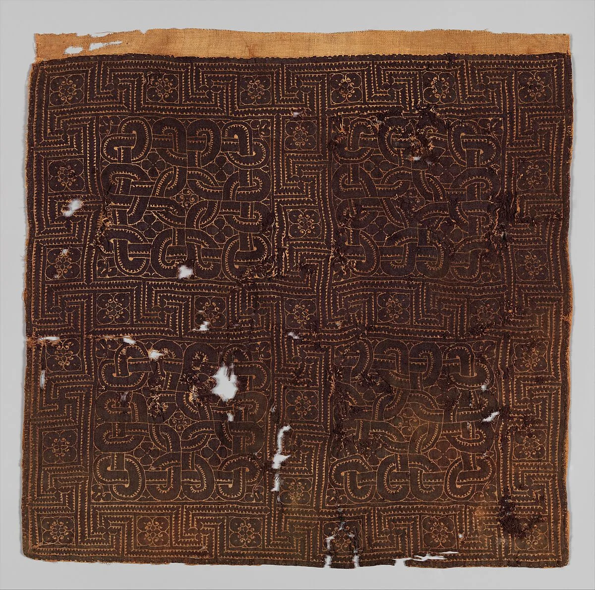 Textile Fragment with Interlace Pattern — Unknown