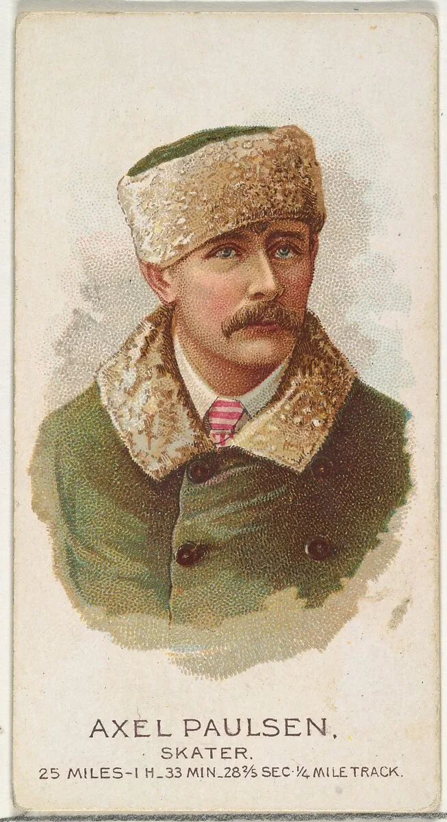 Axel Paulsen, Skater, from World's Champions, Series 2 (N29) for Allen & Ginter Cigarettes — Lindner, Eddy & Claus|Allen & Ginter