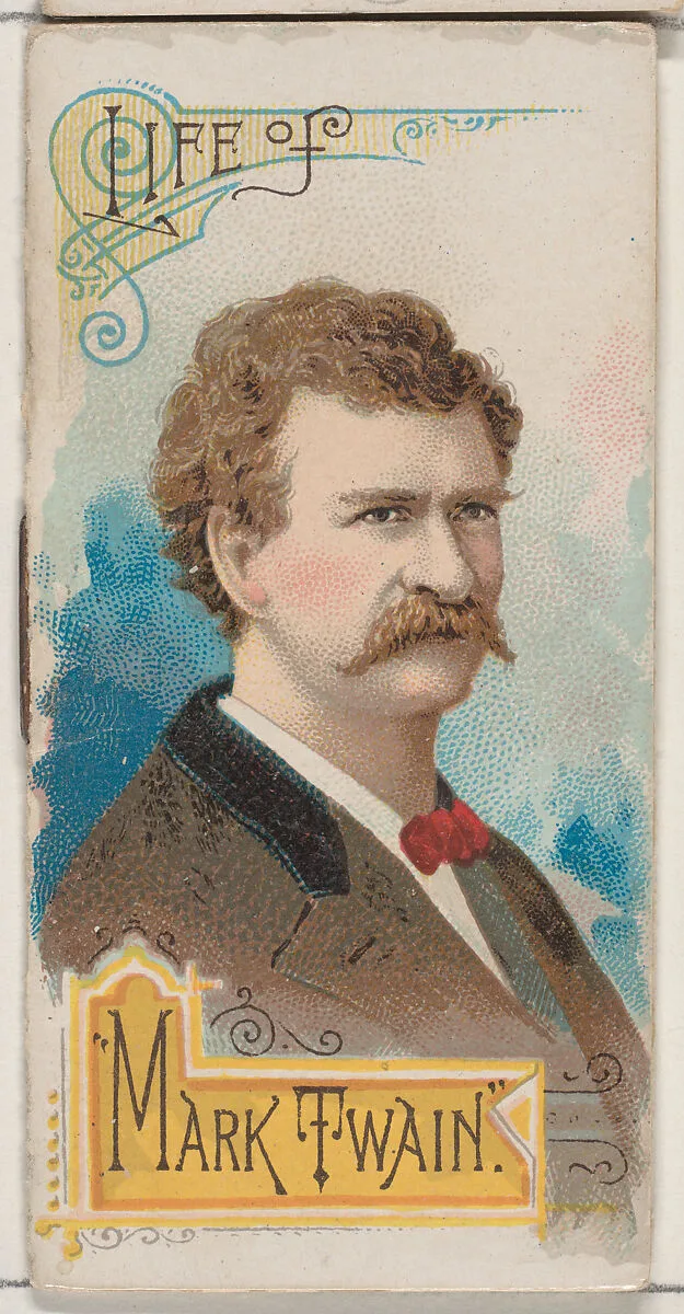 Life of Mark Twain, from the Histories of Poor Boys and Famous People series of booklets (N79) for Duke brand cigarettes — W. Duke, Sons & Co.|Knapp & Company