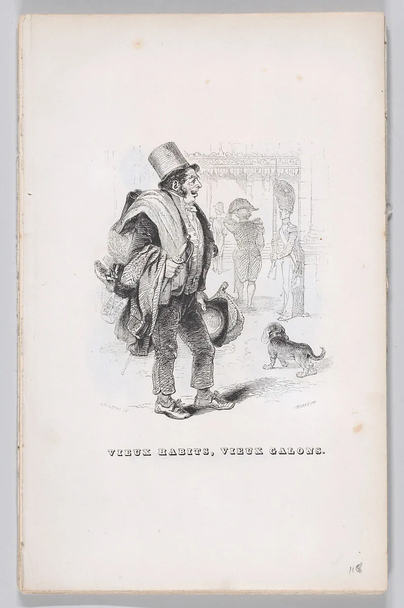 "Old clothes, old military stripes" from The Complete Works of Béranger — Pierre Jean de Béranger|John Thompson|Fournier & Perrotin|J. J. Grandville