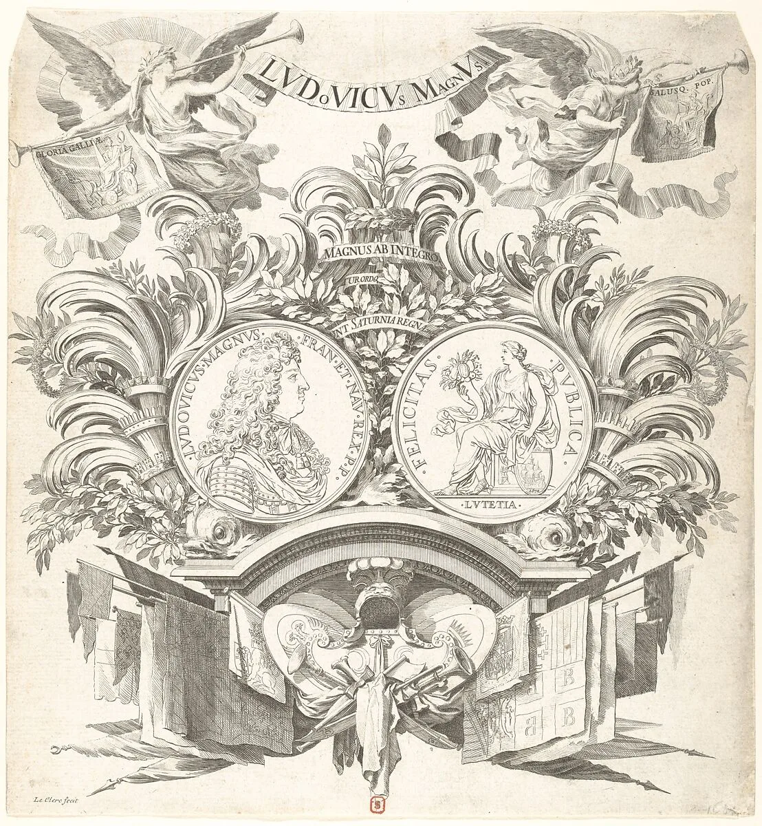 Allegorical Medal in Honor of Louis XIV — Sébastien Leclerc I