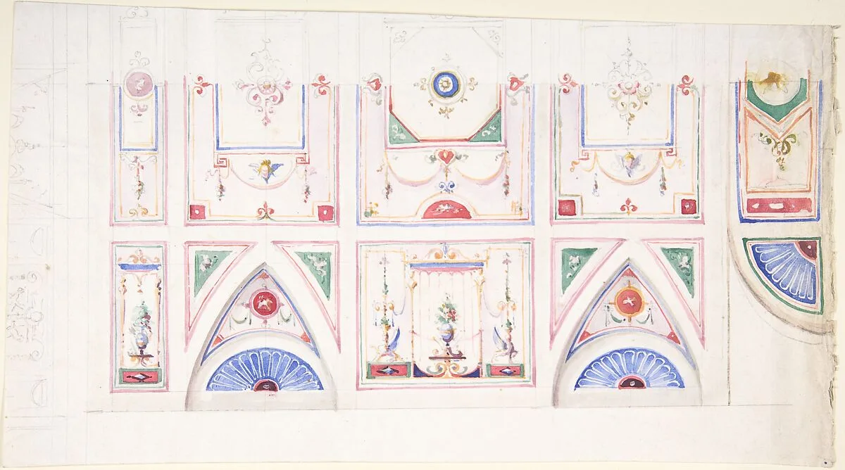 Design for a Painted Ceiling — Anonymous, Italian, 19th century