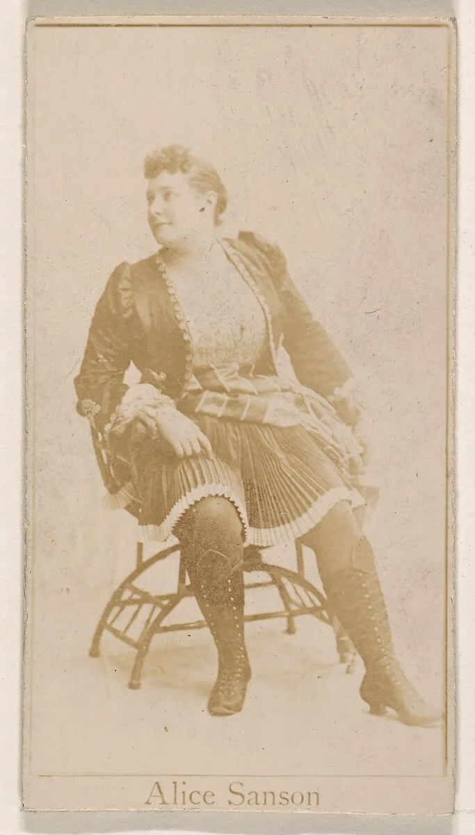 Alice Sanson, from the Actresses series (N245) issued by Kinney Brothers to promote Sweet Caporal Cigarettes — Kinney Brothers Tobacco Company