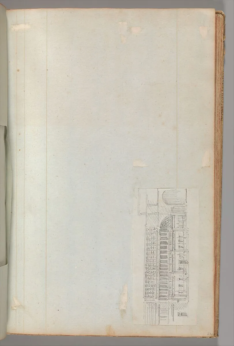 Page from a Scrapbook containing Drawings and Several Prints of Architecture, Interiors, Furniture and Other Objects — Pierre François Léonard Fontaine|Charles Percier