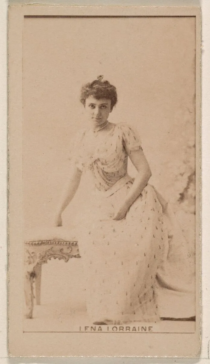Lena Lorraine, from the Actresses series (N245) issued by Kinney Brothers to promote Sweet Caporal Cigarettes — Kinney Brothers Tobacco Company